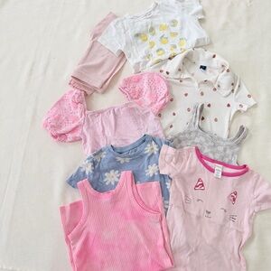 Girls Tops Set of 8 Shortsleeved Tank Old Navy Crewcuts Gymboree Floral Fruits 5